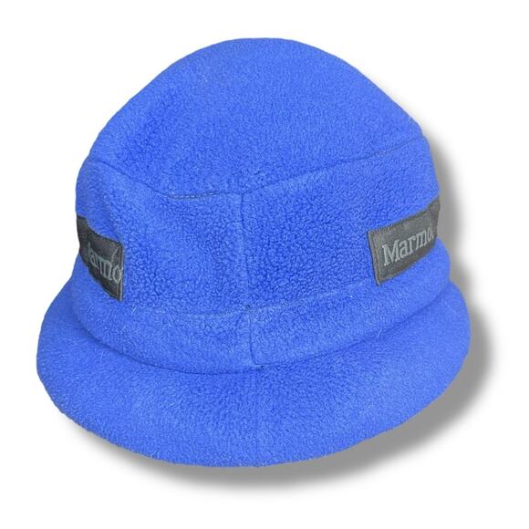 Vintage Marmot Townie Fleece Cap Hat Beanie Ear Flaps Style 1952 USA OS Blue - Picture 6 of 14